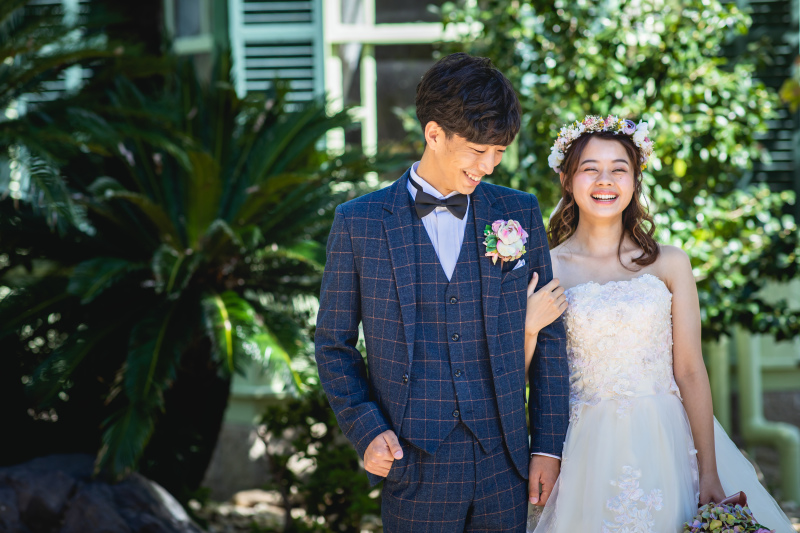 ガーデン撮影でも笑顔でハイポーズ♪