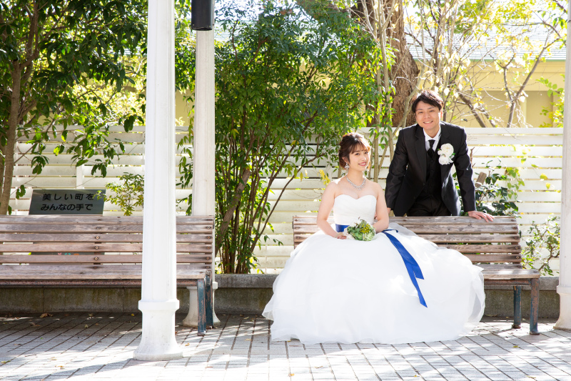 緑の中に映えるお二人♪