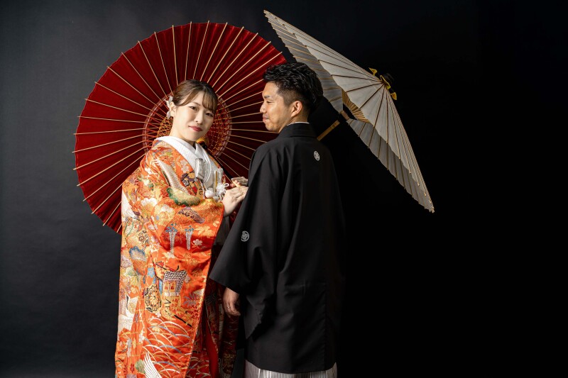 スタジオで和装タイムへチェンジ!