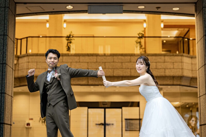 バトンを持ち込んでリレー風カット!