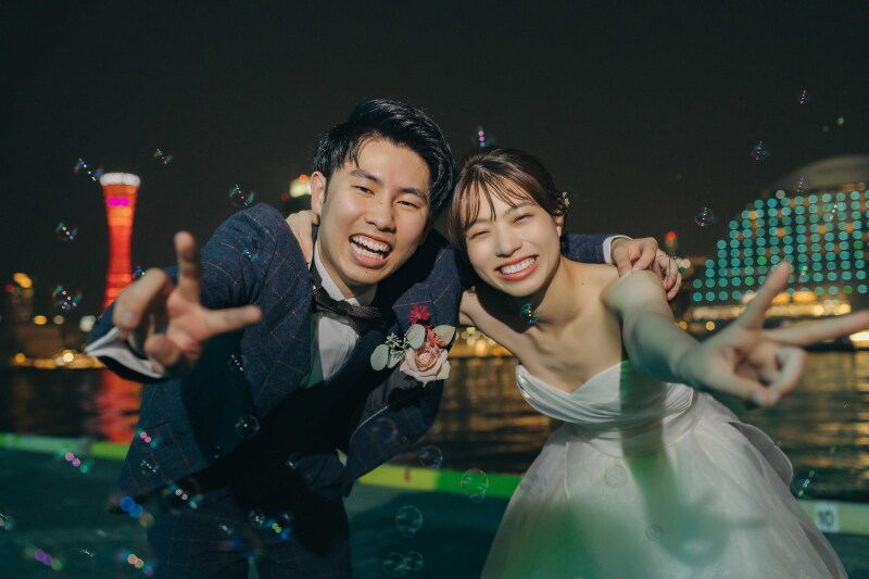 シャボン玉が舞う現像的な1枚