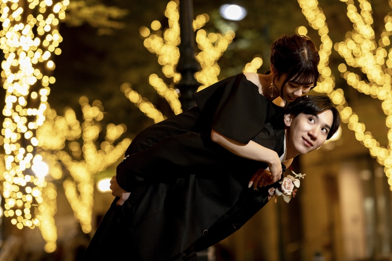 最後はおんぶで!