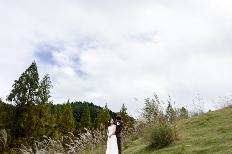 緑に囲まれながら撮影スタート♡