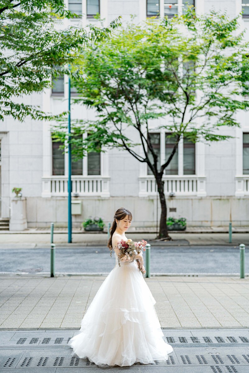 Aラインドレスでくるっとターン♪