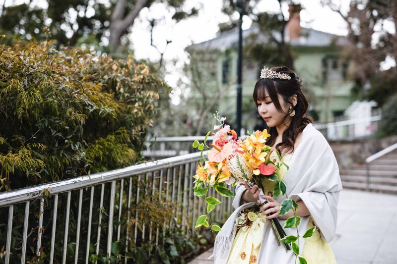 冬の撮影は1ポイントアクセントで♪