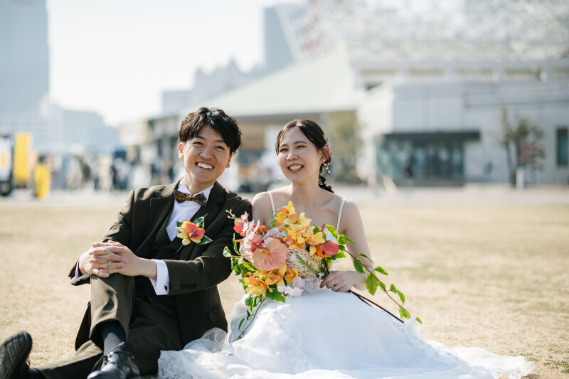 神戸の街並みで叶えるエモーショナルな雰囲気溢れるフォトウェディング♡