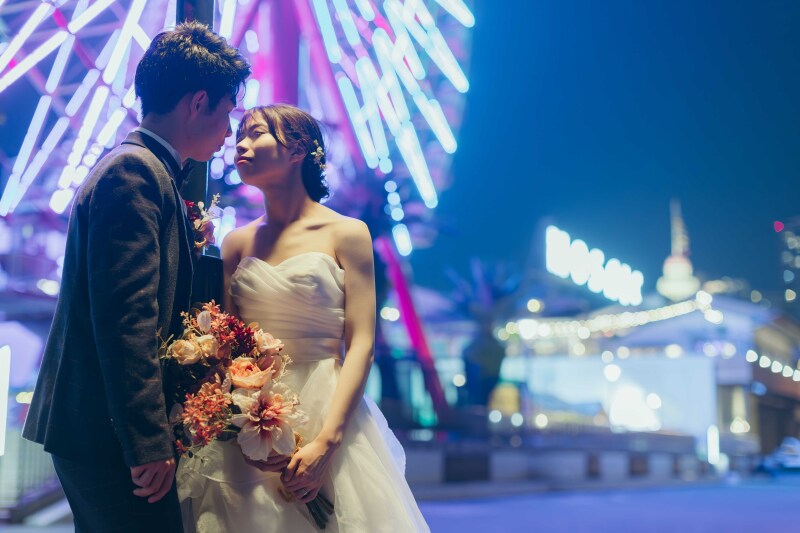 マーブルリゾートウェディング神戸【MARBLE RESORT WEDDING 神戸】_夜景で撮影できる