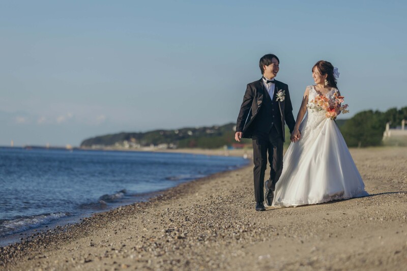 マーブルリゾートウェディング神戸【MARBLE RESORT WEDDING 神戸】_海で撮影できる