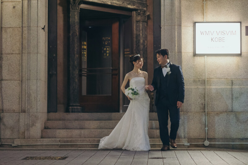 マーブルリゾートウェディング神戸【MARBLE RESORT WEDDING 神戸】_夜景で撮影できる