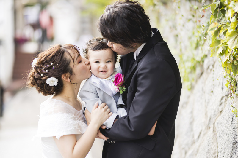 【ファミリーフォトウェディング＊キッズ衣装付】データ150カット・衣装1着・ヘアメイク・選べるロケーション地1ヶ所