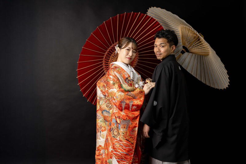 【平日12時限定】贅沢体験！和装スタジオ＆洋装ロケフォトプラン・選べるロケ地1ヶ所・150カット・和装1着・洋装1着付き