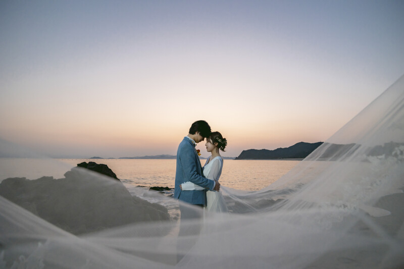 【9月末まで延長☆淡路島☆ドローンフォト&ムービー付き】選べるロケ地1ヶ所・100カット・洋装1着付きフォトウェディングプラン