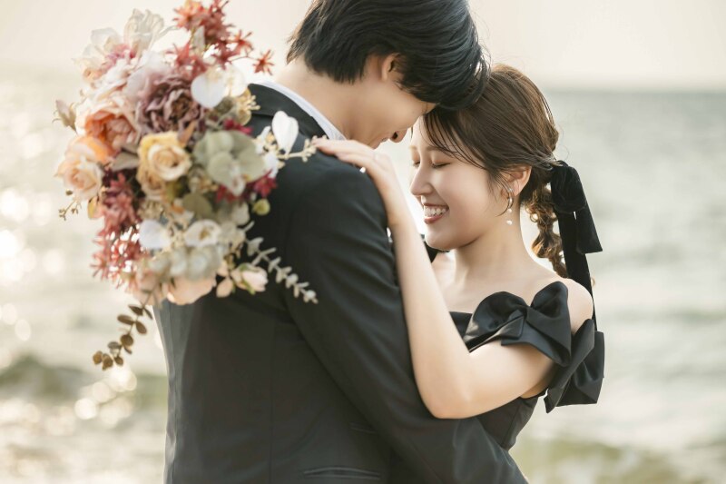 【9月末まで延長☆淡路島☆ドローンフォト&ムービー付き】選べるロケ地1ヶ所・100カット・洋装1着付きフォトウェディングプラン