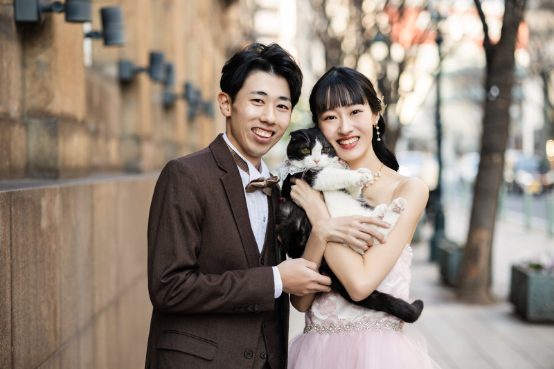 【ペットと一緒にフォトウェディング☆ペットのソロカット撮影可◎】データ120カット・衣装1着・ヘアメイク・1ロケーション
