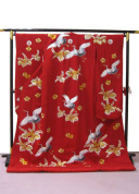 鶴に桐桜