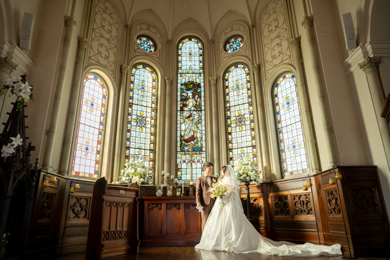 やっぱりステンドクラスでは撮っておきたいですね☆