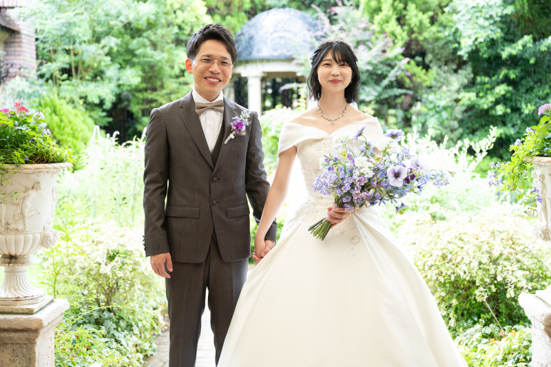 屋根があれば雨でもガーデンフォトを楽しめる！