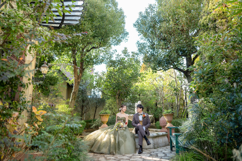 緑いっぱいのガーデンも◎