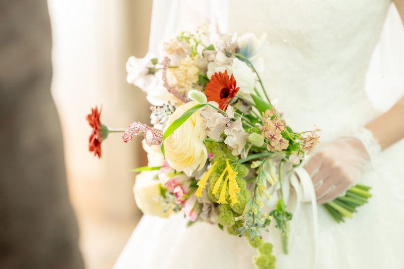 ブーケは持ち込みました