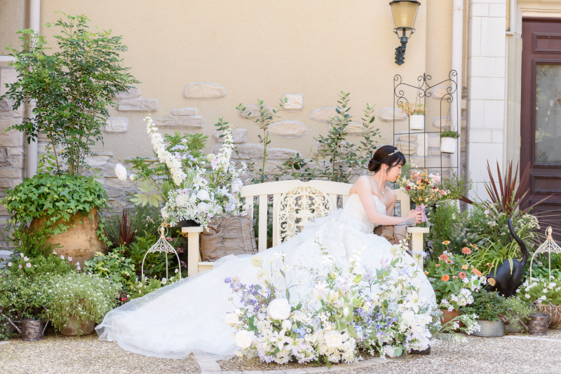お庭でソロショット♪