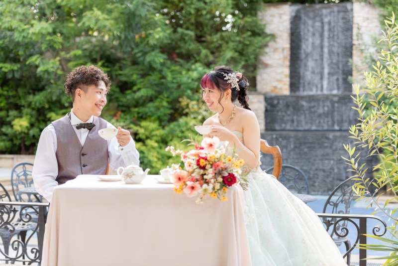 ガーデンでカフェスタイル