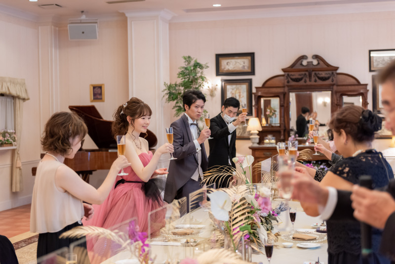 フォトが終わったらみんなと乾杯!