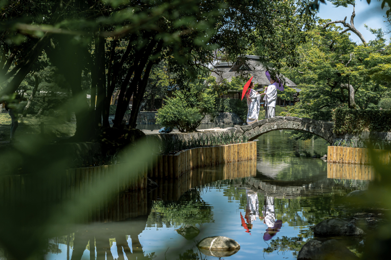 水前寺公園の穴場スポットで!