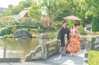 水前寺公園にて