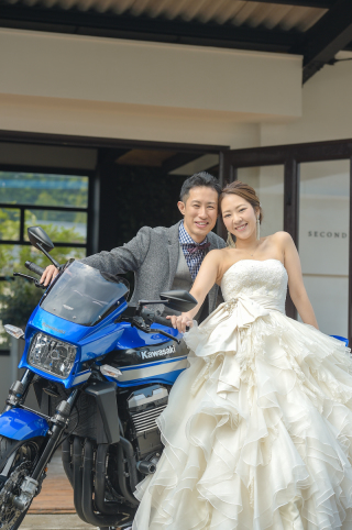 愛車のバイクと！