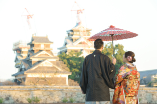 今の熊本城と一緒に…