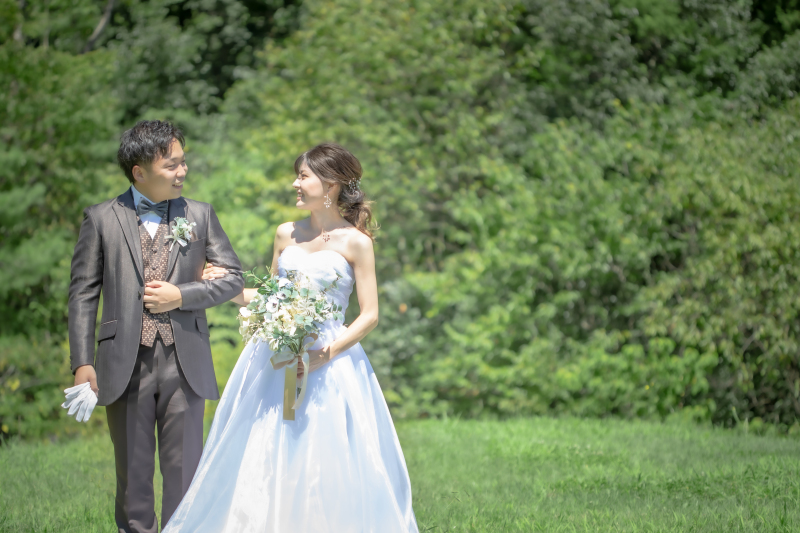 芝生のバージンロード