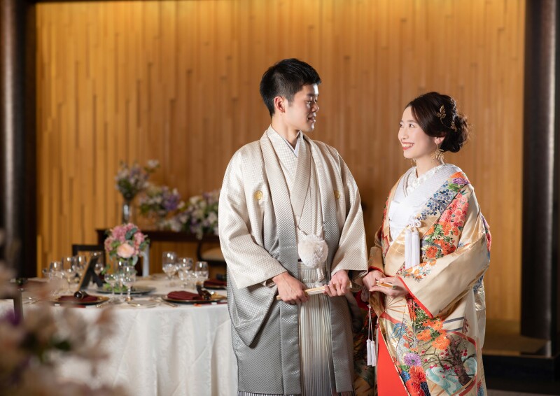 和装での撮影スタート