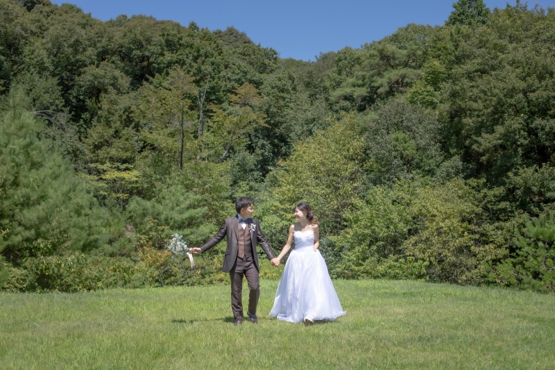 ドレスロケーション撮影（喜多緑地）＆和装撮影