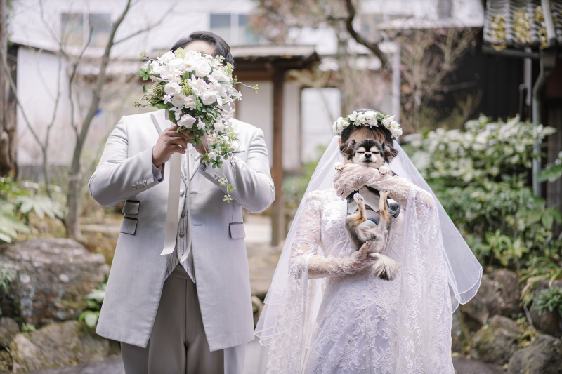 《ペットと一緒に撮影♪》和装+ドレス全データ付プラン