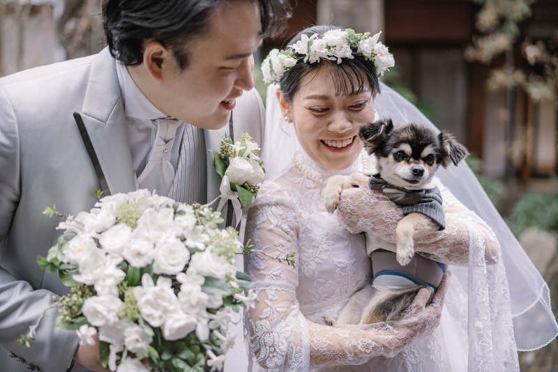 《ペットと一緒に撮影♪》和装+ドレス全データ付プラン