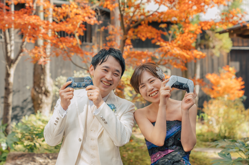 《紅葉フォト》和装+ドレス撮影+家族集合プラン♪