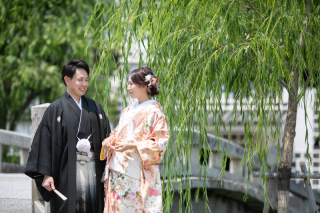日本晴れの美観地区にて