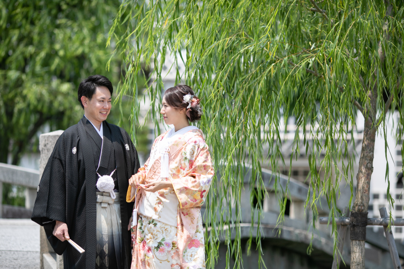 日本晴れの美観地区にて