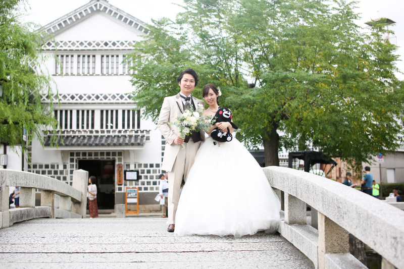 美観地区でドレス撮影