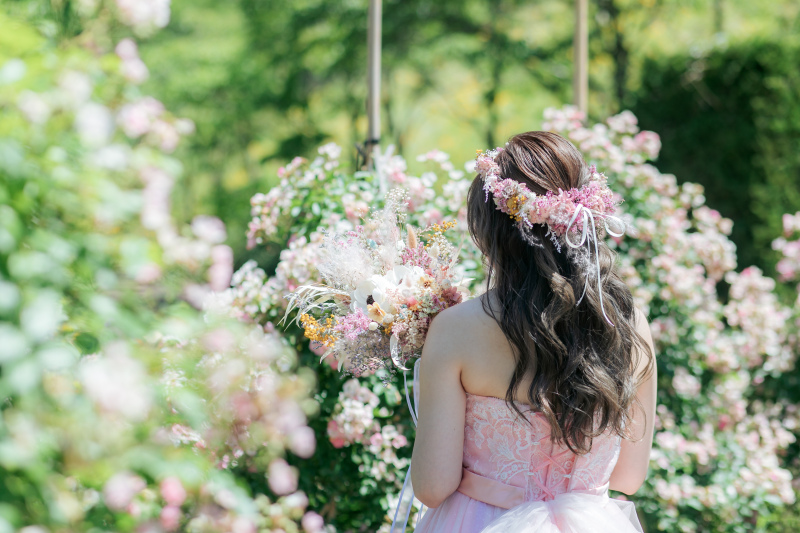 お花が良く似合う新婦様
