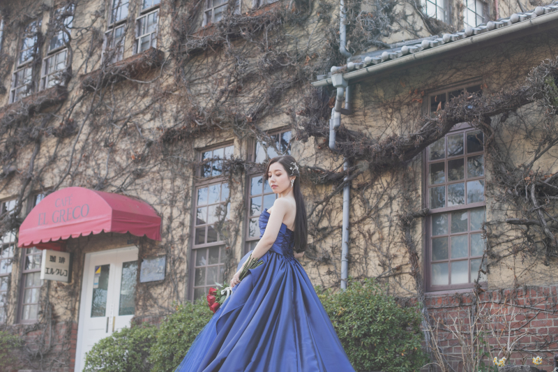 カラードレスで美観地区♪