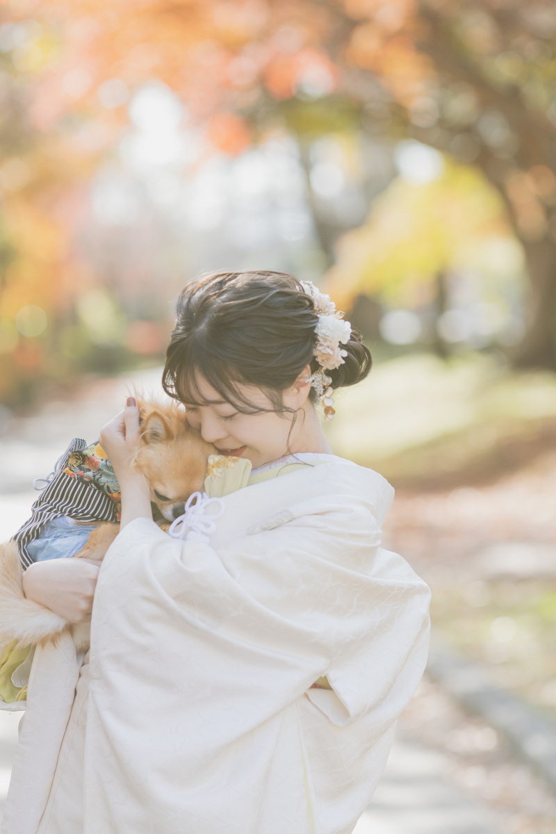 新婦様とわんちゃん