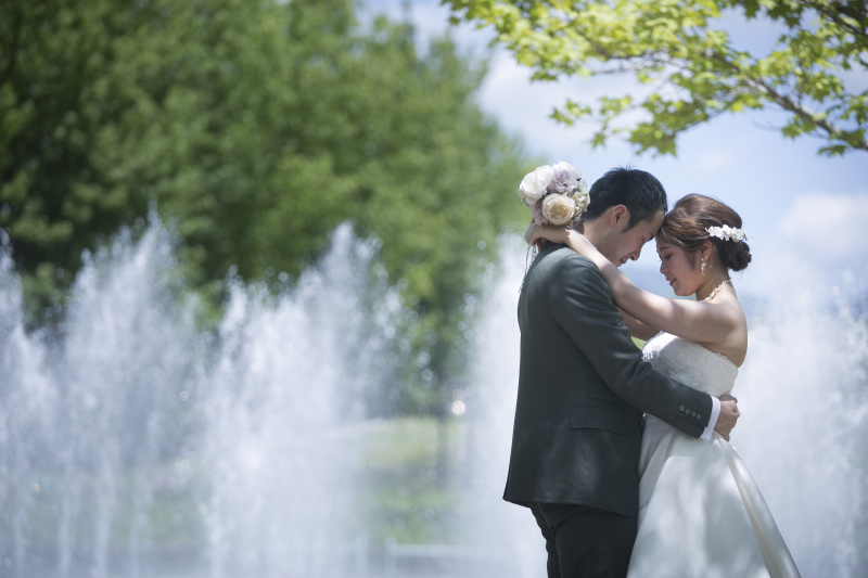 グリーンヒルズ噴水前にて