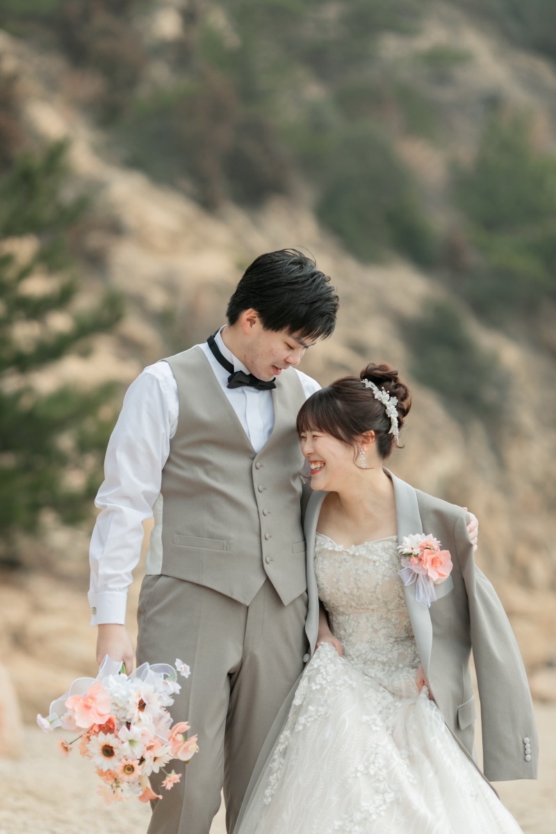 ジャケットを羽織って