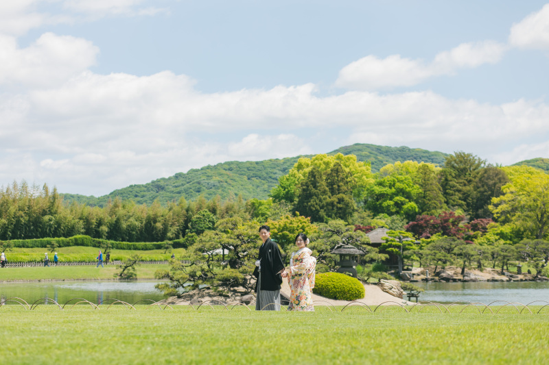 庭園での撮影