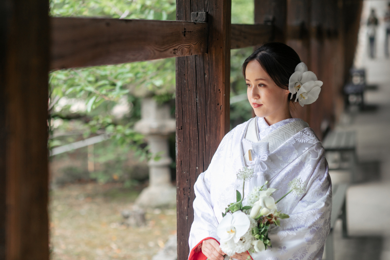 ブーケと髪飾り