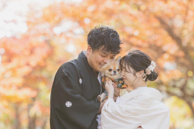 フォトスタジオRADIANCE 岡山本店_ペットと一緒に撮影できる