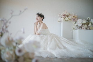 ドレスのラインナップは衣装店ならでは