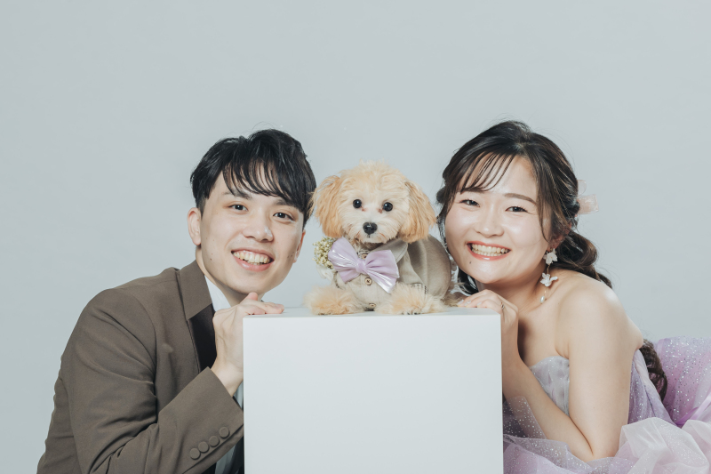 【ペットと一緒にスタジオ洋装プラン】洋装1点データ付き