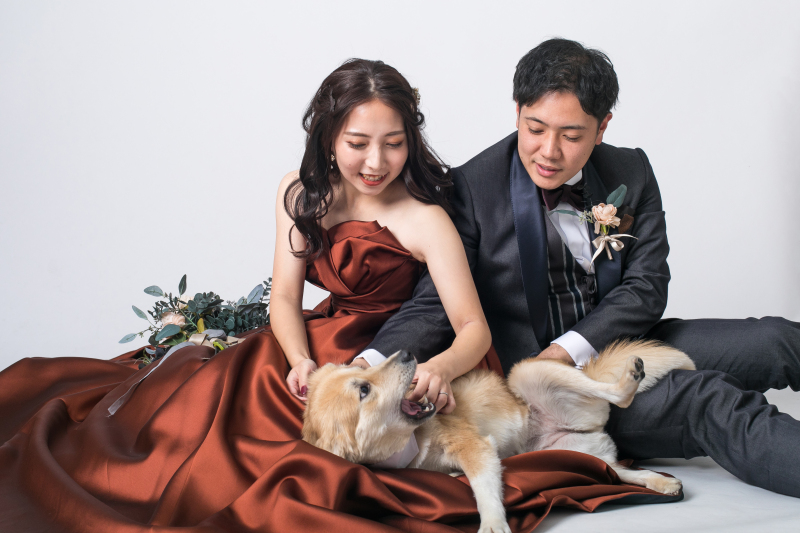 【ペットと一緒に和装洋装ロケプラン】和装洋装各1点データ付き|衣装・ヘアメイク・着付け・データ約200枚